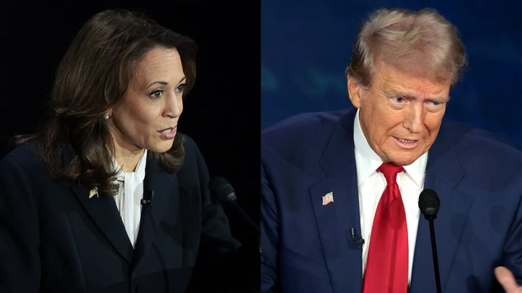 Donald Trump and Kamala Harris